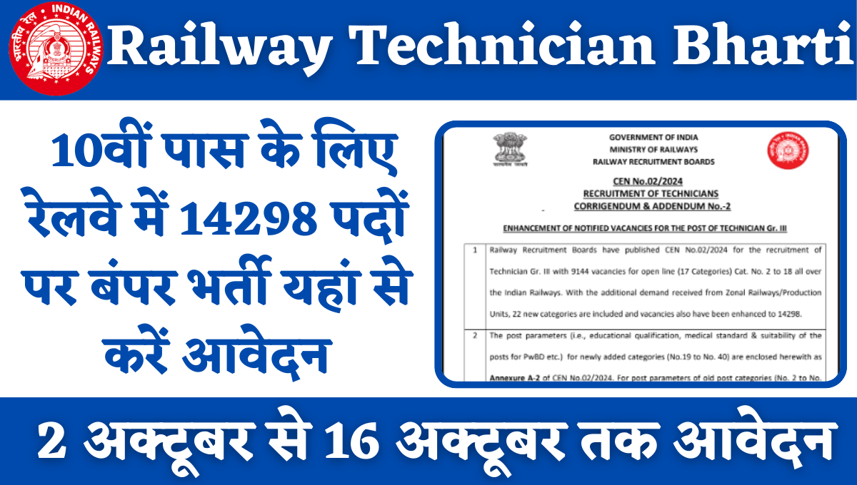 Railway Technician Bharti